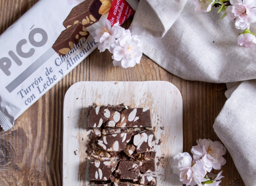 Operación Mig Any con chocolate con almendras y sin azúcar