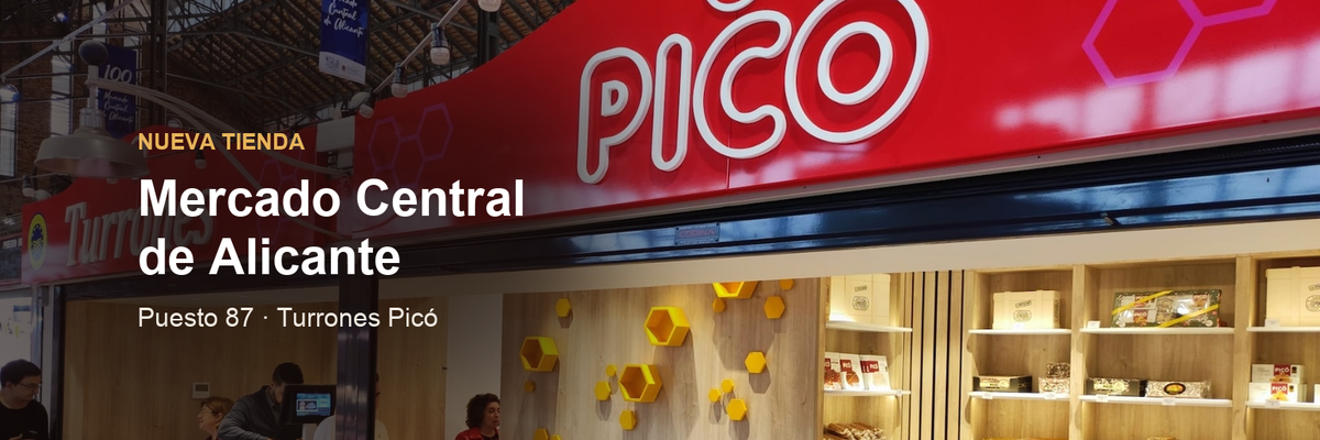 Nueva tienda de Turrones Picó en el Mercado Central de Alicante, puesto 87