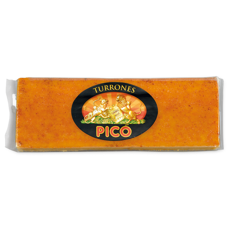 Tableta de Turrón de Yema Tostada Picó en envase Rilsan transparente