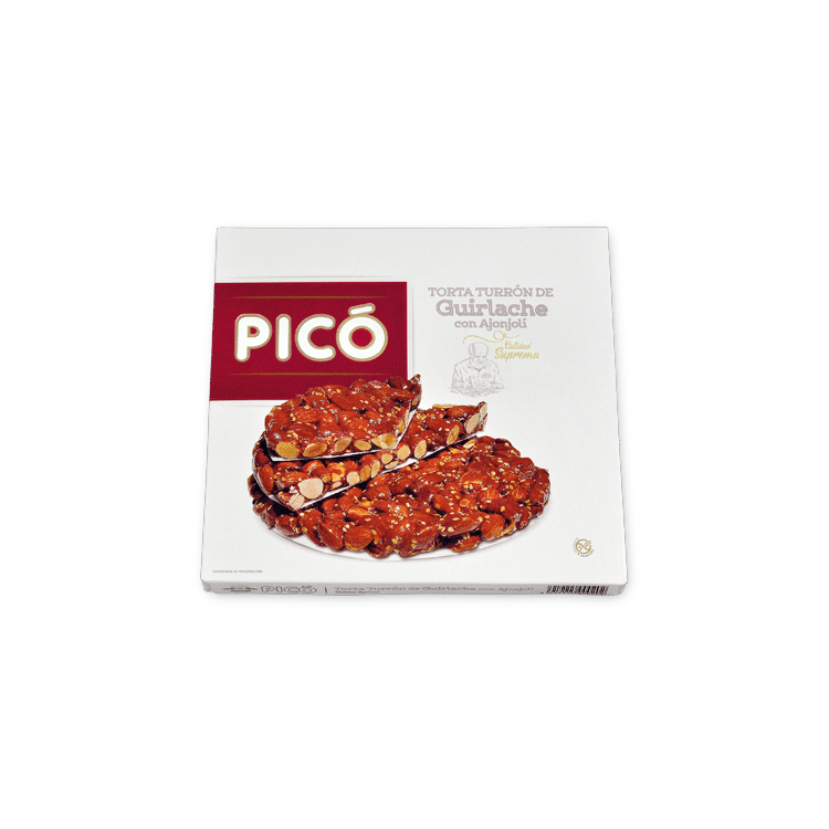 Caja de Torta de Turrón de Guirlache con Ajonjolí Picó