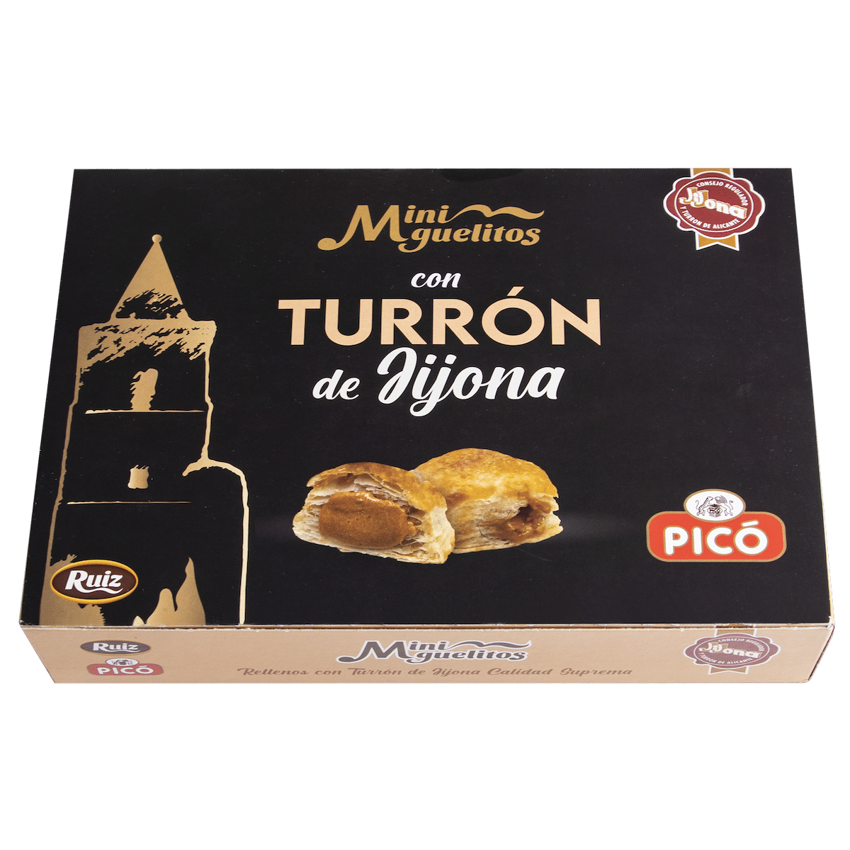 Caja de Mini Miguelitos con Turrón de Jijona Picó
