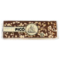 Tableta de Turrón de Chocolate Negro con Almendras hecho a mano Picó en envase transparente