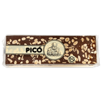 Tableta de Turrón de Chocolate Negro con Almendras hecho a mano Picó en envase transparente