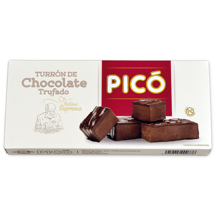 Caja de Turrón de Chocolate Trufado Picó, Calidad Suprema