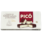 Caja de Turrón de Coco bañado al Chocolate Picó, Calidad Suprema