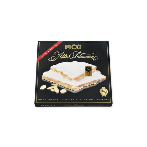 Caja negra de Torta de Turrón de Alicante Alta Selección Picó, 65 % almendra