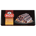 Caja de Barquillos al Cacao Picó con barquillos rayados de cacao