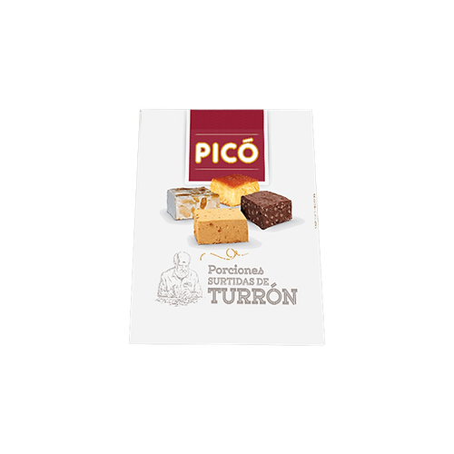 Caja de Porciones Surtidas de Turrón Picó, Calidad Suprema