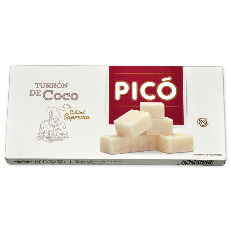 Caja de Turrón de Coco Picó, Calidad Suprema