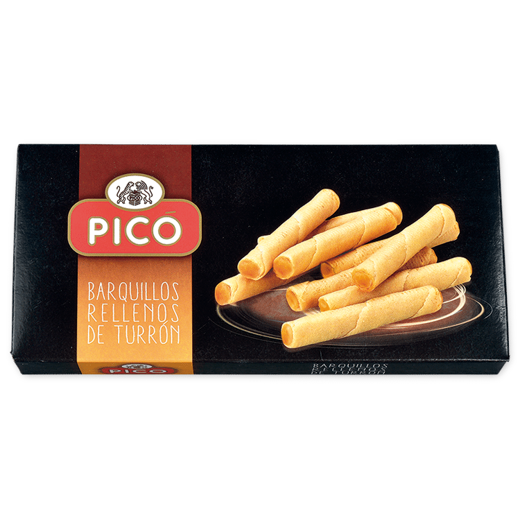 Caja de Barquillos Rellenos de Turrón Picó
