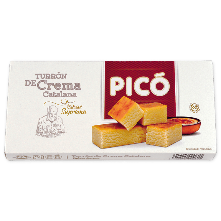 Caja de Turrón de Crema Catalana Picó, Calidad Suprema