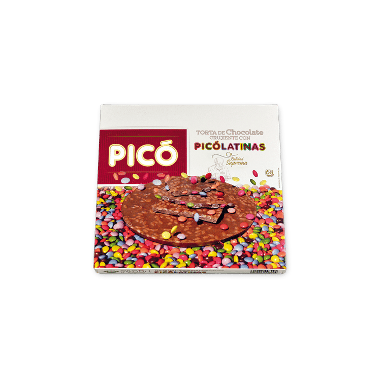 Caja de Torta de Chocolate Crujiente con Picolatinas Picó