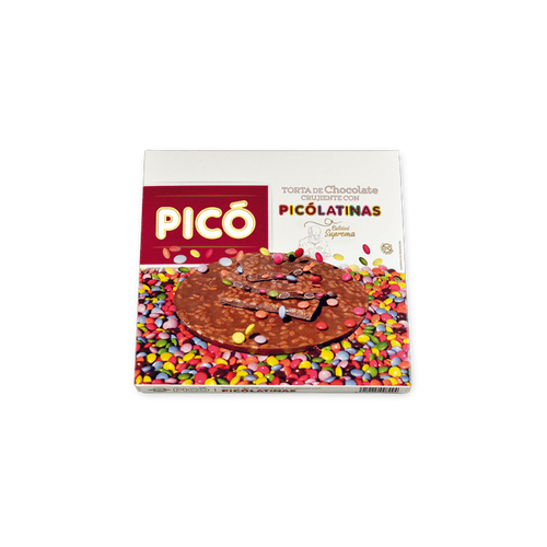Caja de Torta de Chocolate Crujiente con Picolatinas Picó