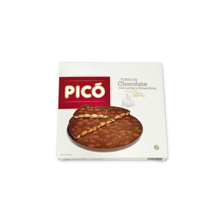 Caja de Torta de Turrón de Chocolate con Leche y Almendras Picó
