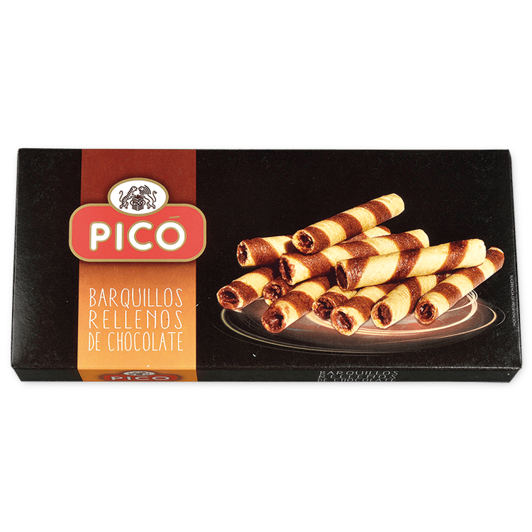 Caja de Barquillos Rellenos de Chocolate Picó
