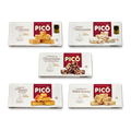 Pack Turrones Sin Gluten de Picó: Turrón de Jijona, Alicante, Chocolate con Almendras, Yema Tostada y Nata Nueces Calidad Suprema
