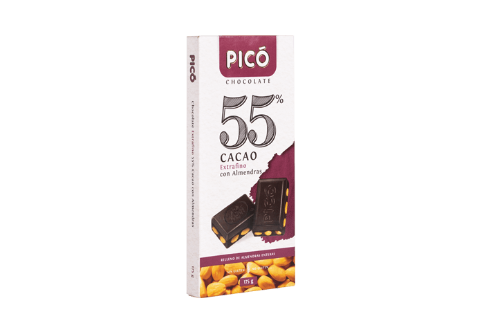 Chocolate 55% Extrafino con almendras