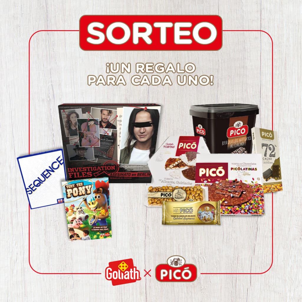 Sorteo en Instagram Turrones Picó | 3 lotes con juegos de mesa y turrones